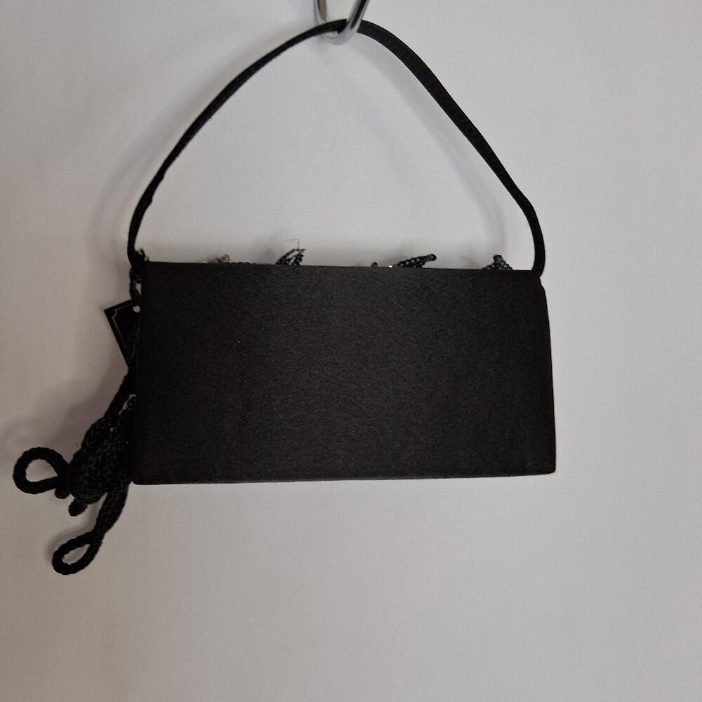 Savannah Black and Silver Clutch Cocktail Purse - Picture 2 of 7